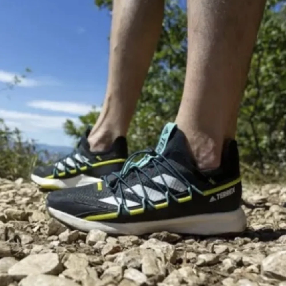 Adidas Terrex Voyager 21 Black Acid Mint Hiking Trail Sneakers size Men's 7.5